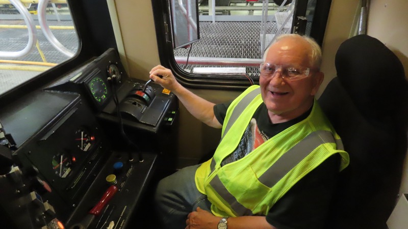 Clint Searle at the controls